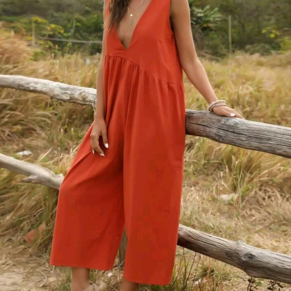 Asymmetrical Waist Culotte Jumpsuit